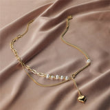 Heart Engraving Love Necklaces For Women Vintage Stainless Steel - Vico Rena