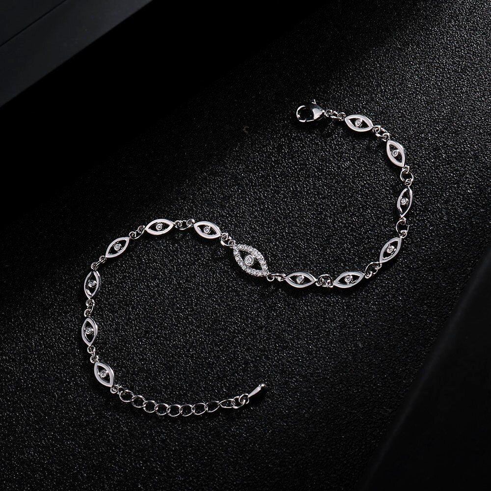 Hot Zircon Bracelets for Women Gold Silver Color Evil Eyes - Vico Rena