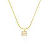 Shiny Jewellery Inlaid crystal Letter Initial Necklace For Women Choker Chain