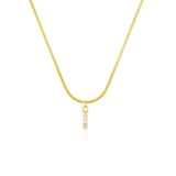 Shiny Jewellery Inlaid crystal Letter Initial Necklace For Women Choker Chain