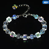 Shiny Jewellery Natural Gem Crystal Bracelet Stretch Chip Beads