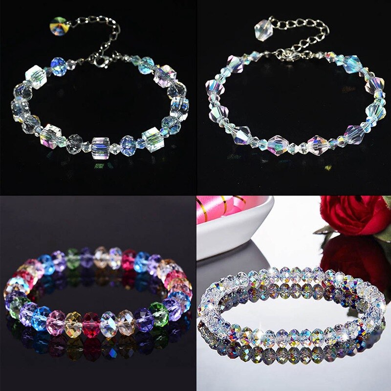 Shiny Jewellery Natural Gem Crystal Bracelet Stretch Chip Beads