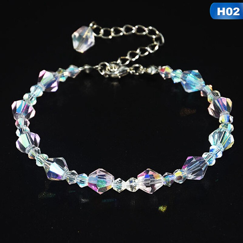 Shiny Jewellery Natural Gem Crystal Bracelet Stretch Chip Beads