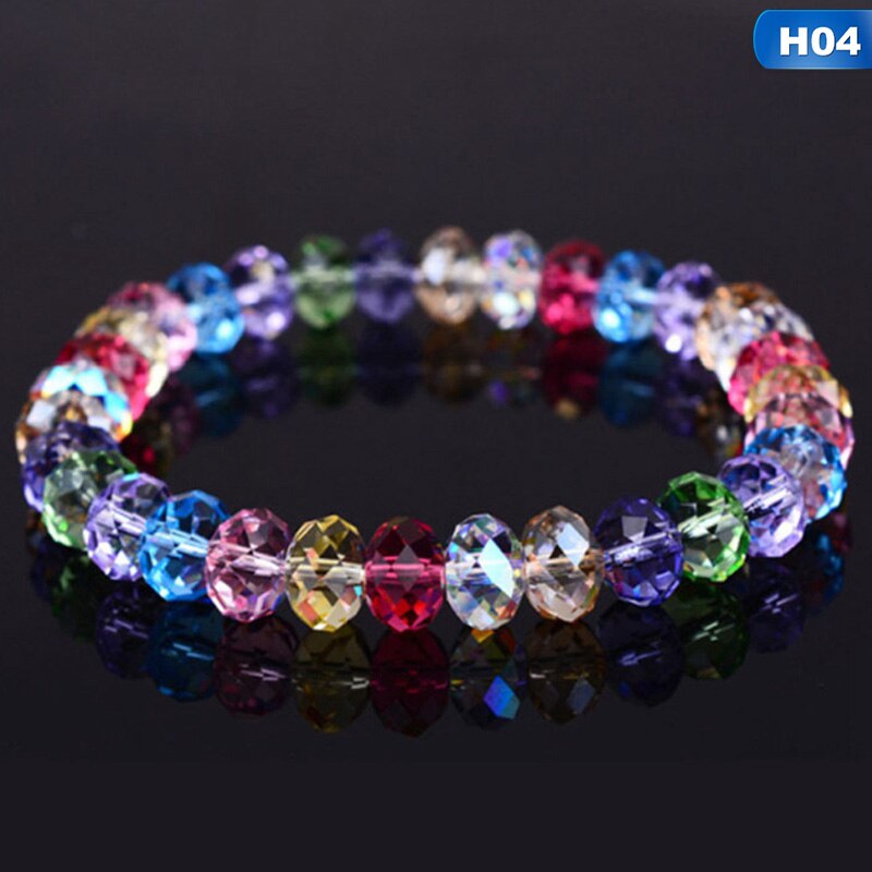 Shiny Jewellery Natural Gem Crystal Bracelet Stretch Chip Beads