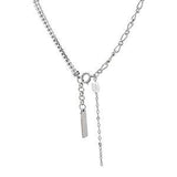 Shiny Jewellery Fashion stainless Steel Pearl Pendant Necklace Women Punk