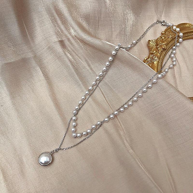 Fashion Beaded Pearl Choker Necklace and Bracelet For Women Cute - Vico Rena