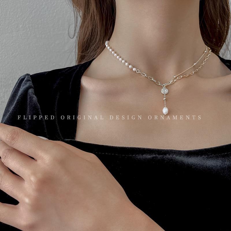 Fashion Beaded Pearl Choker Necklace and Bracelet For Women Cute - Vico Rena