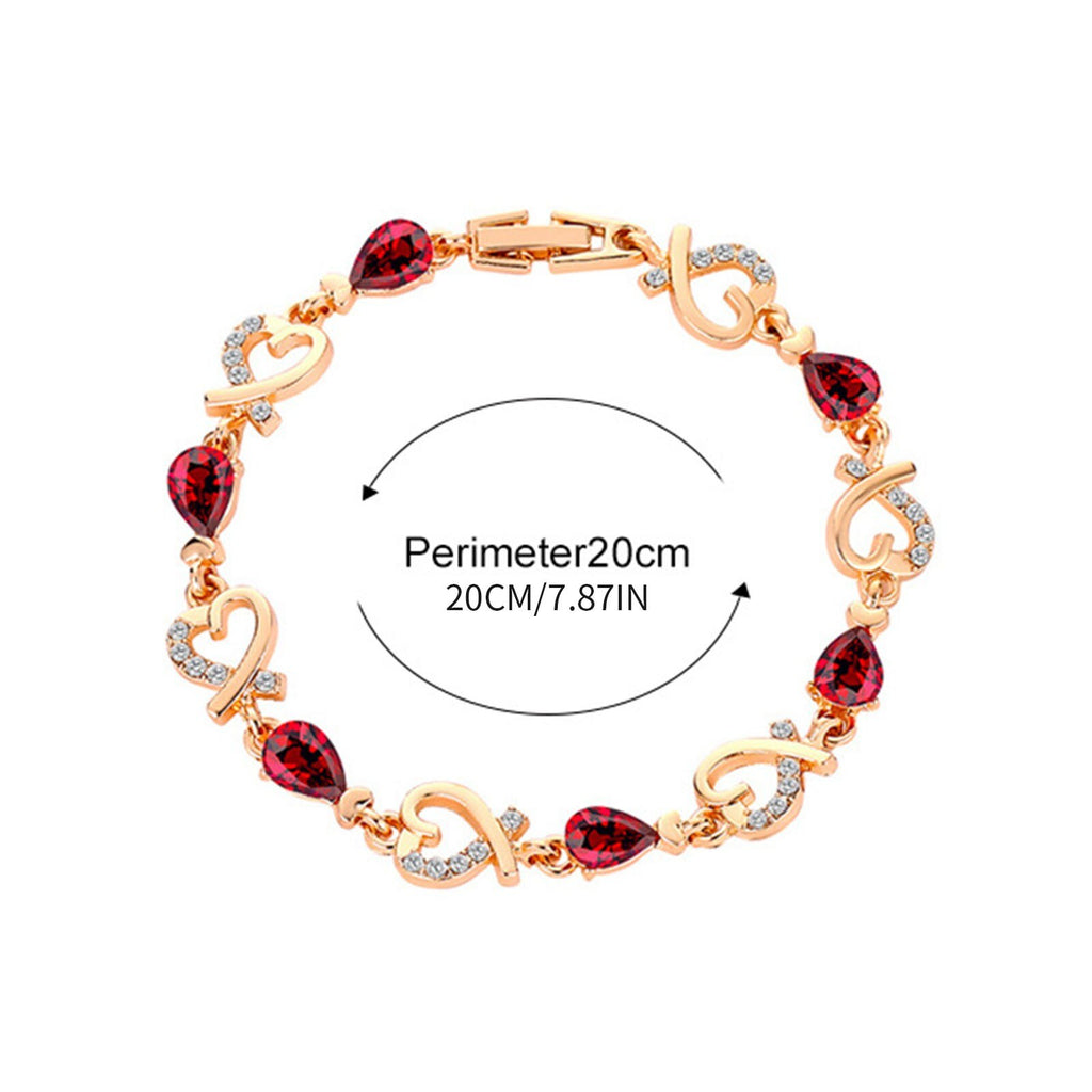 Shiny Jewellery Temperament Love Flower Diamond Crystal Bracelet Elegant Ladies Gift