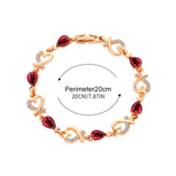 Shiny Jewellery Temperament Love Flower Diamond Crystal Bracelet Elegant Ladies Gift