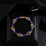 Shiny Jewellery Temperament Love Flower Diamond Crystal Bracelet Elegant Ladies Gift