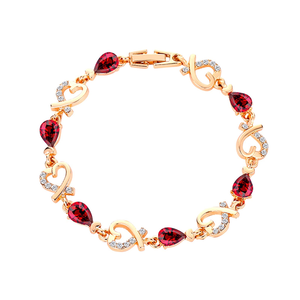 Shiny Jewellery Temperament Love Flower Diamond Crystal Bracelet Elegant Ladies Gift