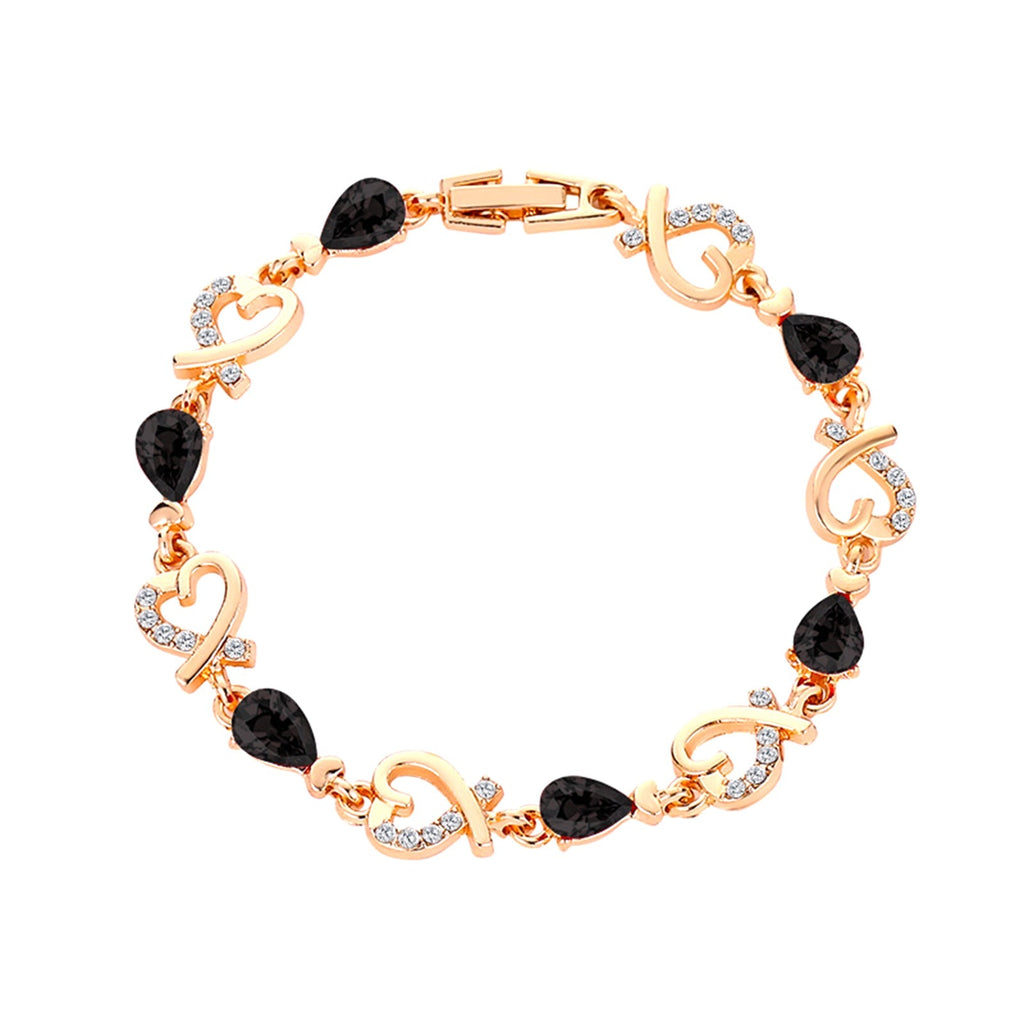 Shiny Jewellery Temperament Love Flower Diamond Crystal Bracelet Elegant Ladies Gift