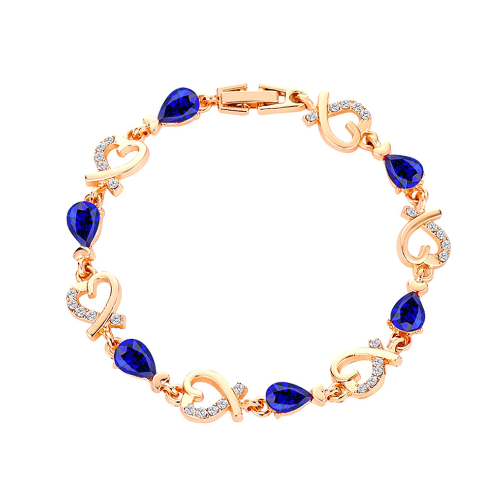 Shiny Jewellery Temperament Love Flower Diamond Crystal Bracelet Elegant Ladies Gift
