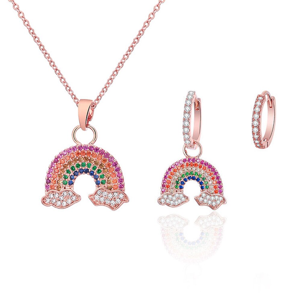 Necklace Sets Charm Earrings Silver Color Best Gifts - Vico Rena