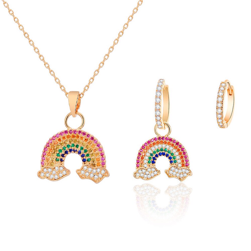 Necklace Sets Charm Earrings Silver Color Best Gifts - Vico Rena