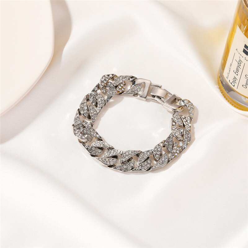 Men Women Hip Hop Bracelet Fashion Crystal Chain - Vico Rena
