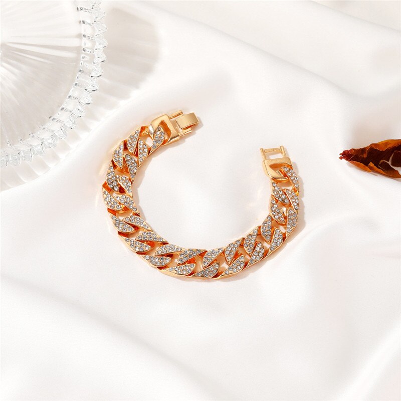 Men Women Hip Hop Bracelet Fashion Crystal Chain - Vico Rena