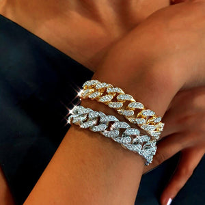 Men Women Hip Hop Bracelet Fashion Crystal Chain - Vico Rena
