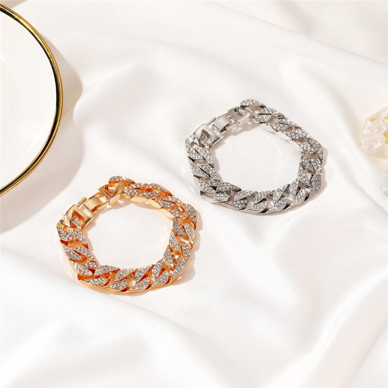 Men Women Hip Hop Bracelet Fashion Crystal Chain - Vico Rena