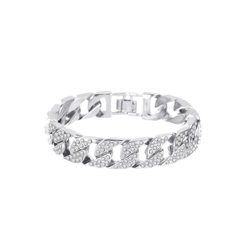 Men Women Hip Hop Bracelet Fashion Crystal Chain - Vico Rena