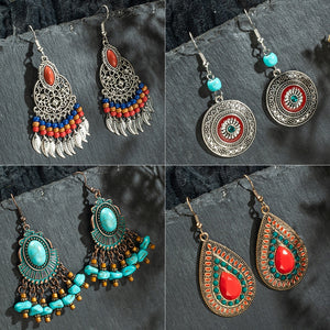 Indian Vintage Ethnic Boho Dangle Drop Earrings Gifts for Women - Vico Rena
