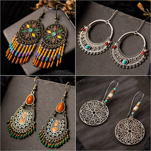 Indian Vintage Ethnic Dangle Drop Earrings for Women - Vico Rena