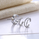 New 3Pcs/Set  Korean Design Zircon Geometric Earrings - Vico Rena