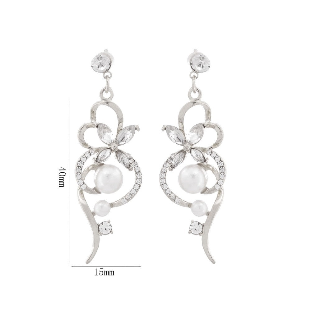 Shiny Jewellery New Arrival Fashion Chain Link Earrings Crystal Jewelry Necklace Sets Crystal