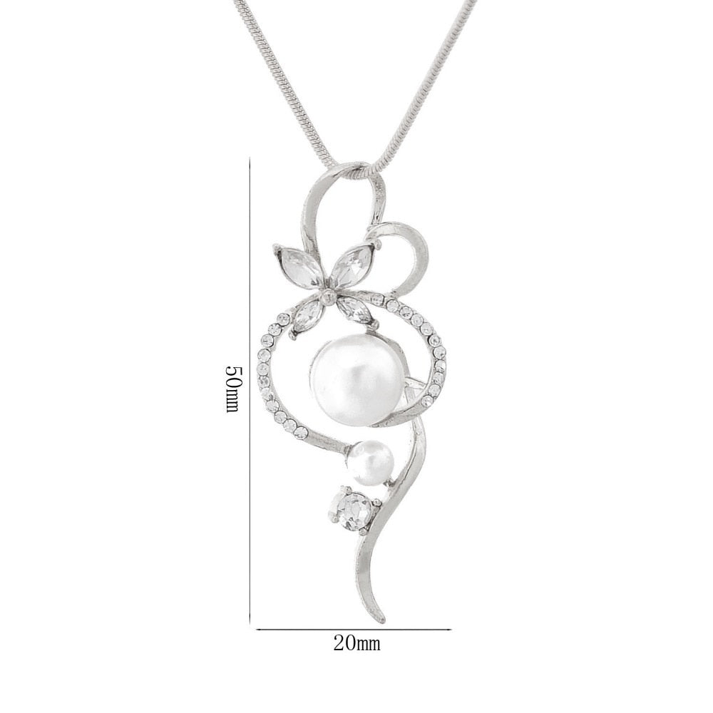 Shiny Jewellery New Arrival Fashion Chain Link Earrings Crystal Jewelry Necklace Sets Crystal