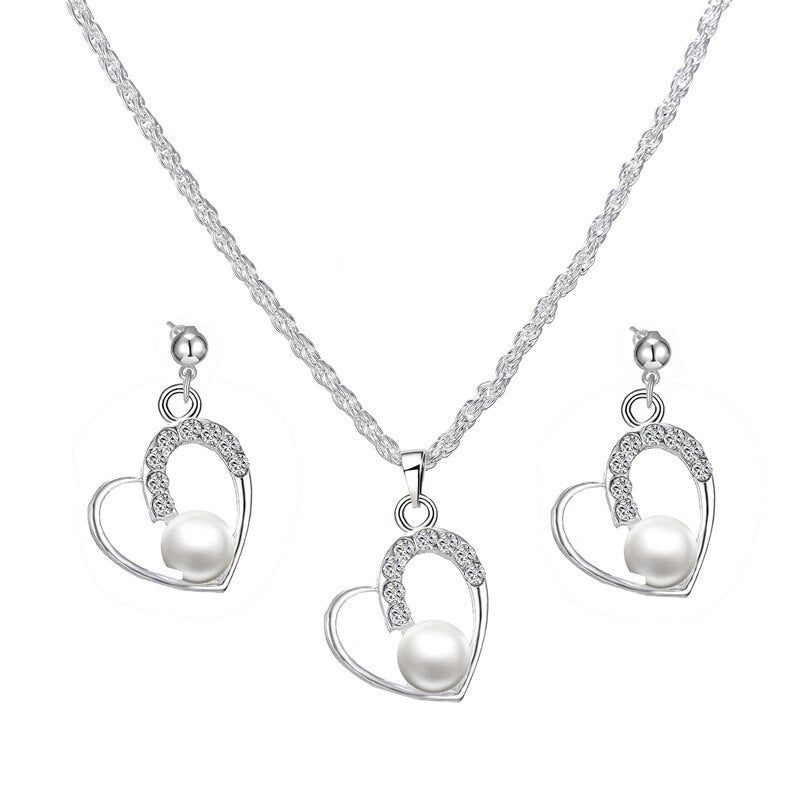 Shiny Jewellery New Arrival Fashion Chain Link Earrings Crystal Jewelry Necklace Sets Crystal