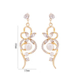 Shiny Jewellery New Arrival Fashion Chain Link Earrings Crystal Jewelry Necklace Sets Crystal