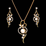 Shiny Jewellery New Arrival Fashion Chain Link Earrings Crystal Jewelry Necklace Sets Crystal