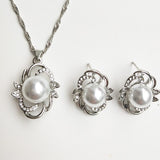 Shiny Jewellery New Arrival Fashion Chain Link Earrings Crystal Jewelry Necklace Sets Crystal