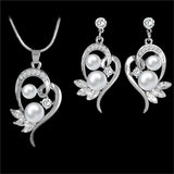 Shiny Jewellery New Arrival Fashion Chain Link Earrings Crystal Jewelry Necklace Sets Crystal
