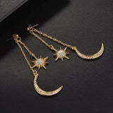New Bohemian Retro Fashion Sun Moon  Exaggerated Long Pendant - Vico Rena