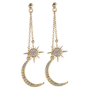 New Bohemian Retro Fashion Sun Moon  Exaggerated Long Pendant - Vico Rena