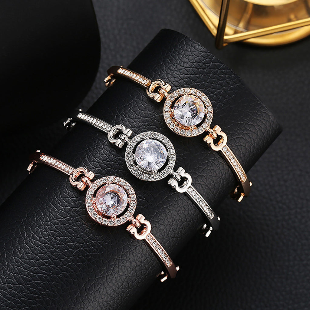 Shiny Jewellery New Top Quality Roman Style Circle Crystal Bracelets