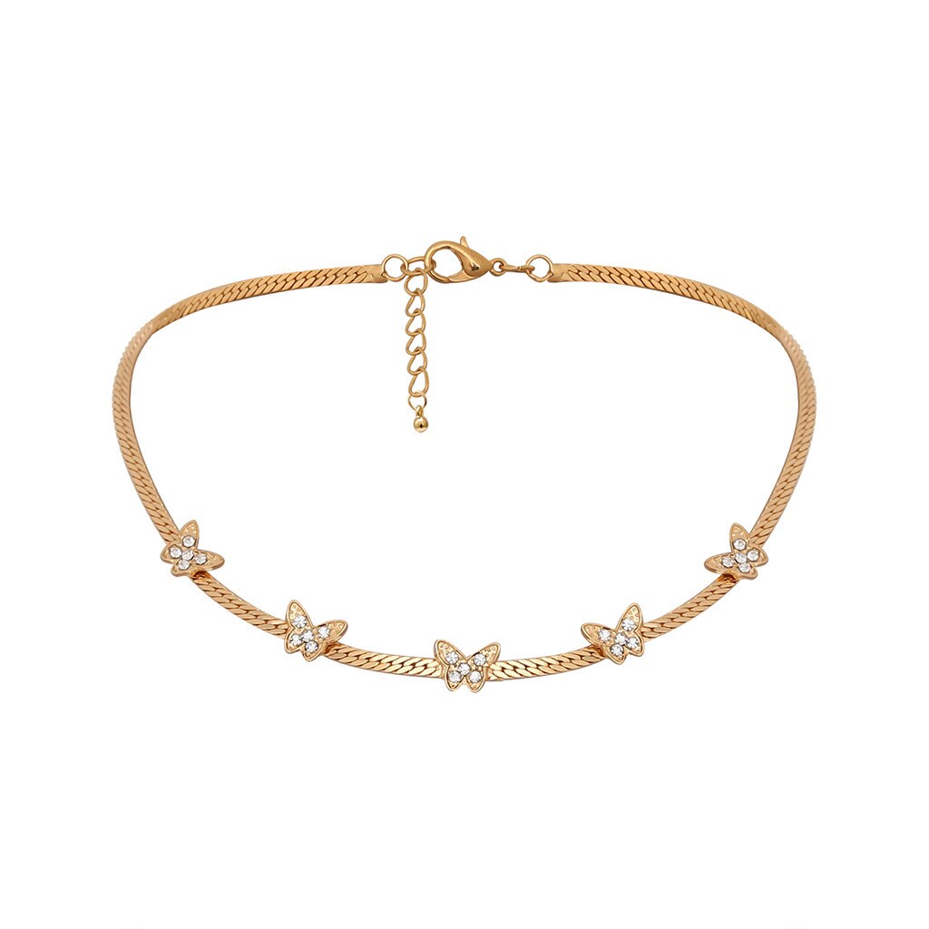 Necklace Alloy necklace for women Vintage Metal Golden Butterfly - Vico Rena