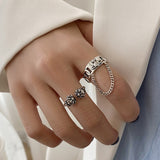 Opening Finger Ring New Fashion Creative Chain Tassel Planet Vintage - Vico Rena