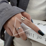 Retro Fashion European and American Style Letter B Open - Vico Rena