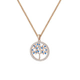 Silvery Round Tree of Life Pendant Necklaces for Women - Vico Rena