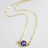 Simple Evil Eye Thin Pendant Women Jewelry Necklace - Vico Rena