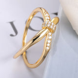 Shiny Jewellery Crystal Rings Infinity Sign Women Silver Color Rings Party
