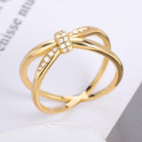 Shiny Jewellery Crystal Rings Infinity Sign Women Silver Color Rings Party