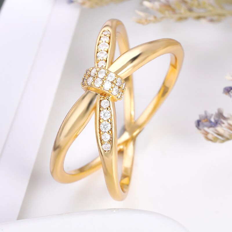 Shiny Jewellery Crystal Rings Infinity Sign Women Silver Color Rings Party