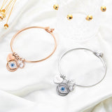 Shiny Jewellery Stainless Steel Women's Evil Eyes Bracelet