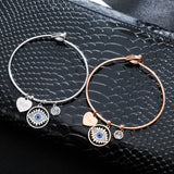 Shiny Jewellery Stainless Steel Women's Evil Eyes Bracelet