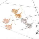 Shiny Jewellery Tree Of Life Earrings Drop for Women Gold Silver Plated Crystal