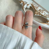 Trendy Fashion Silver Color Butterfly Open Finger Rings - Vico Rena