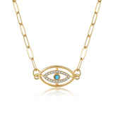 Shiny Jewellery Evil Eye Bracelet For Women Blue Eye Gold Chain Bracelet